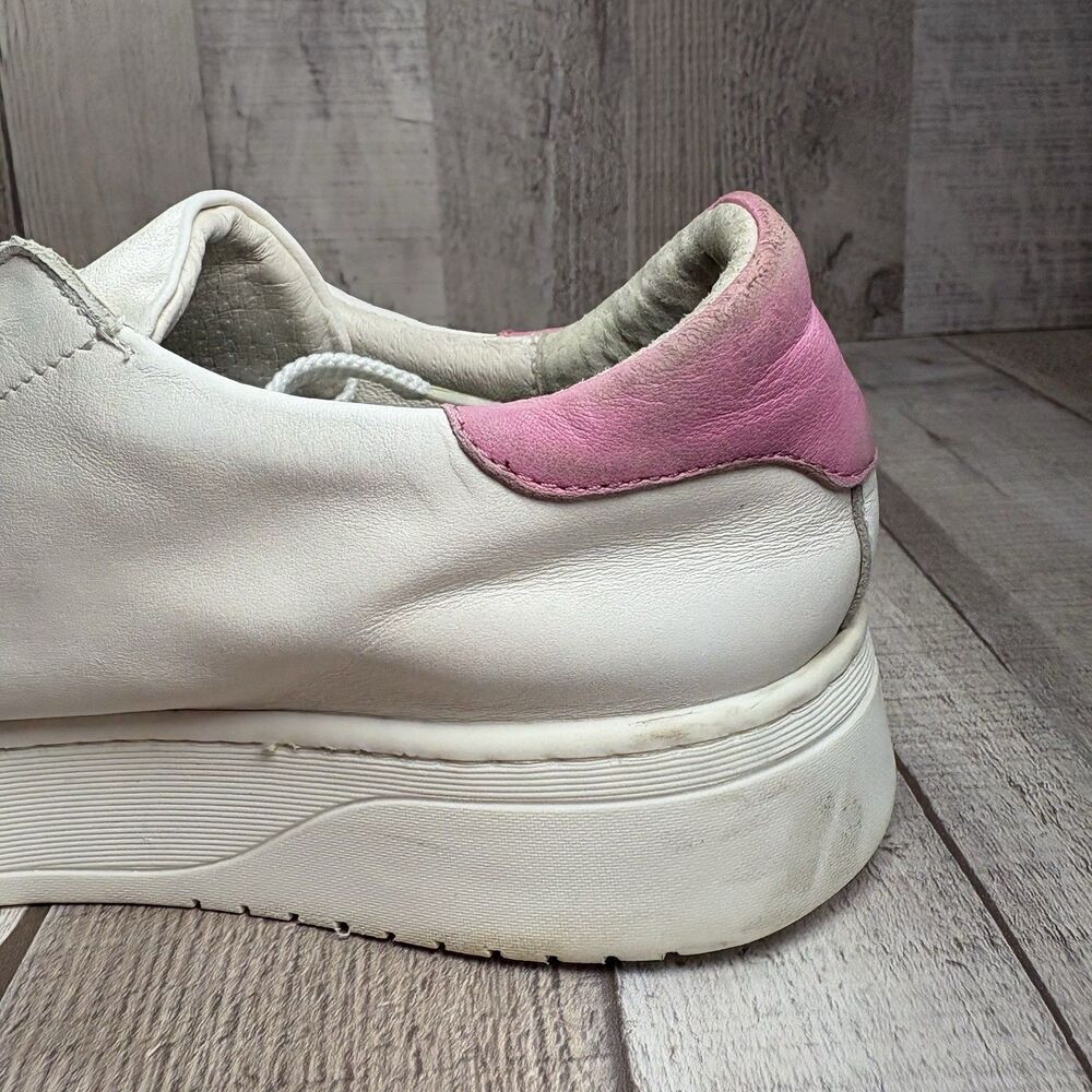 RKO Rylko Women's Size 7.5 Casual Sneakers Leather Lace Up Low Top Shoes White - Picture 11 of 15